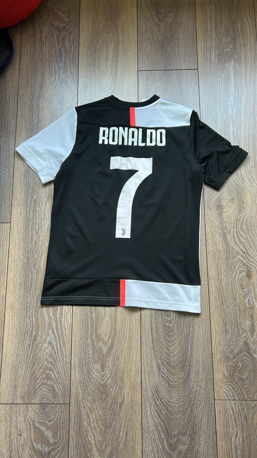 Juventus Ronaldo shirt maat 164 (L), Ophalen of Verzenden, Zo goed als nieuw, Overige maten, Zwart