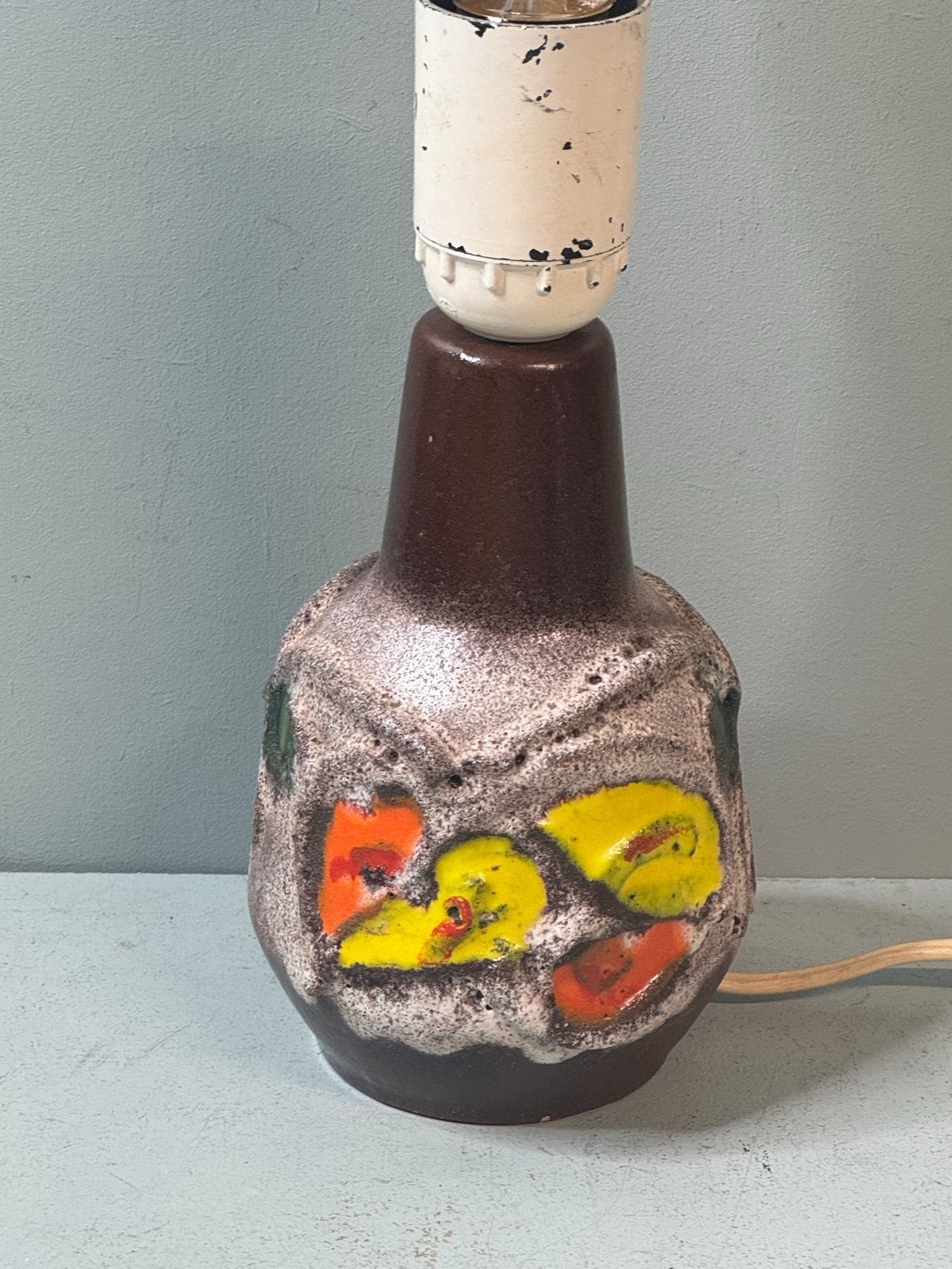 Vintage West Germany Tafellamp - Fat Lava Stijl, Ophalen of Verzenden