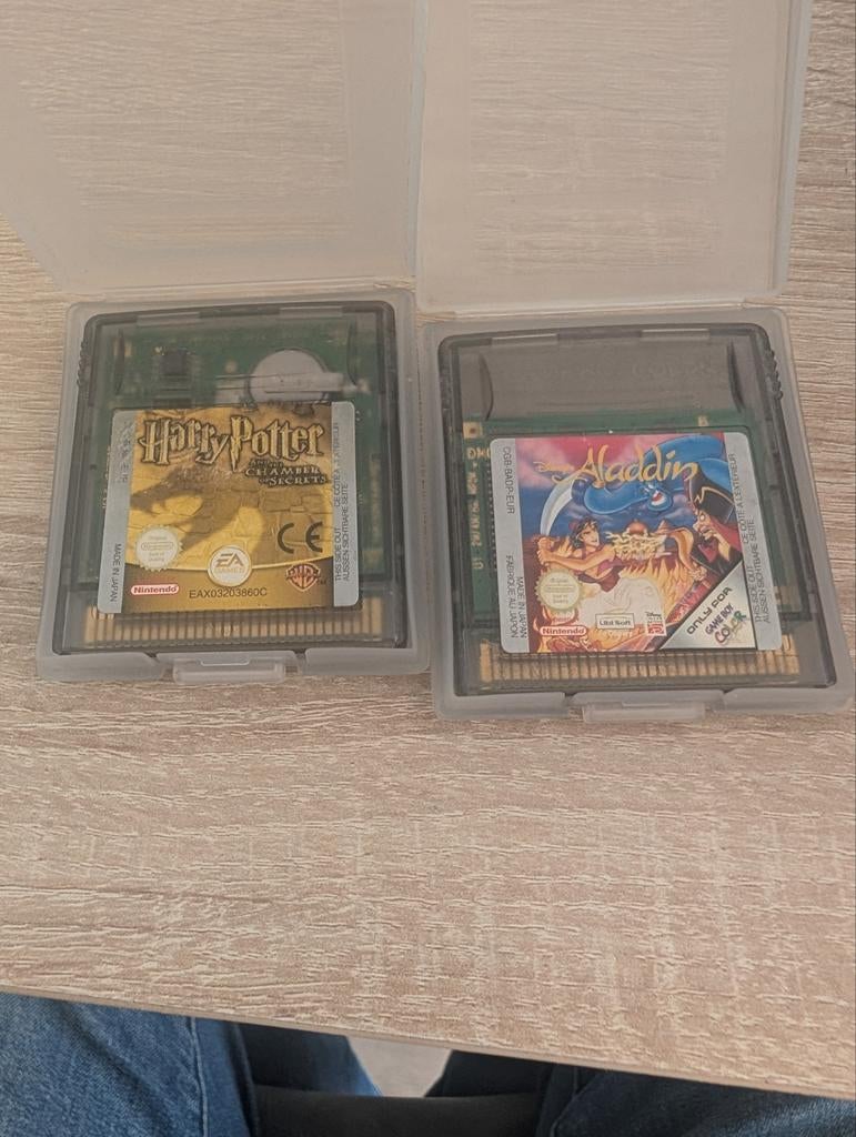 Game Boy Color Games - Harry Potter & Aladdin, Spelcomputers en Games, Games | Nintendo Game Boy, Avontuur en Actie, Gebruikt