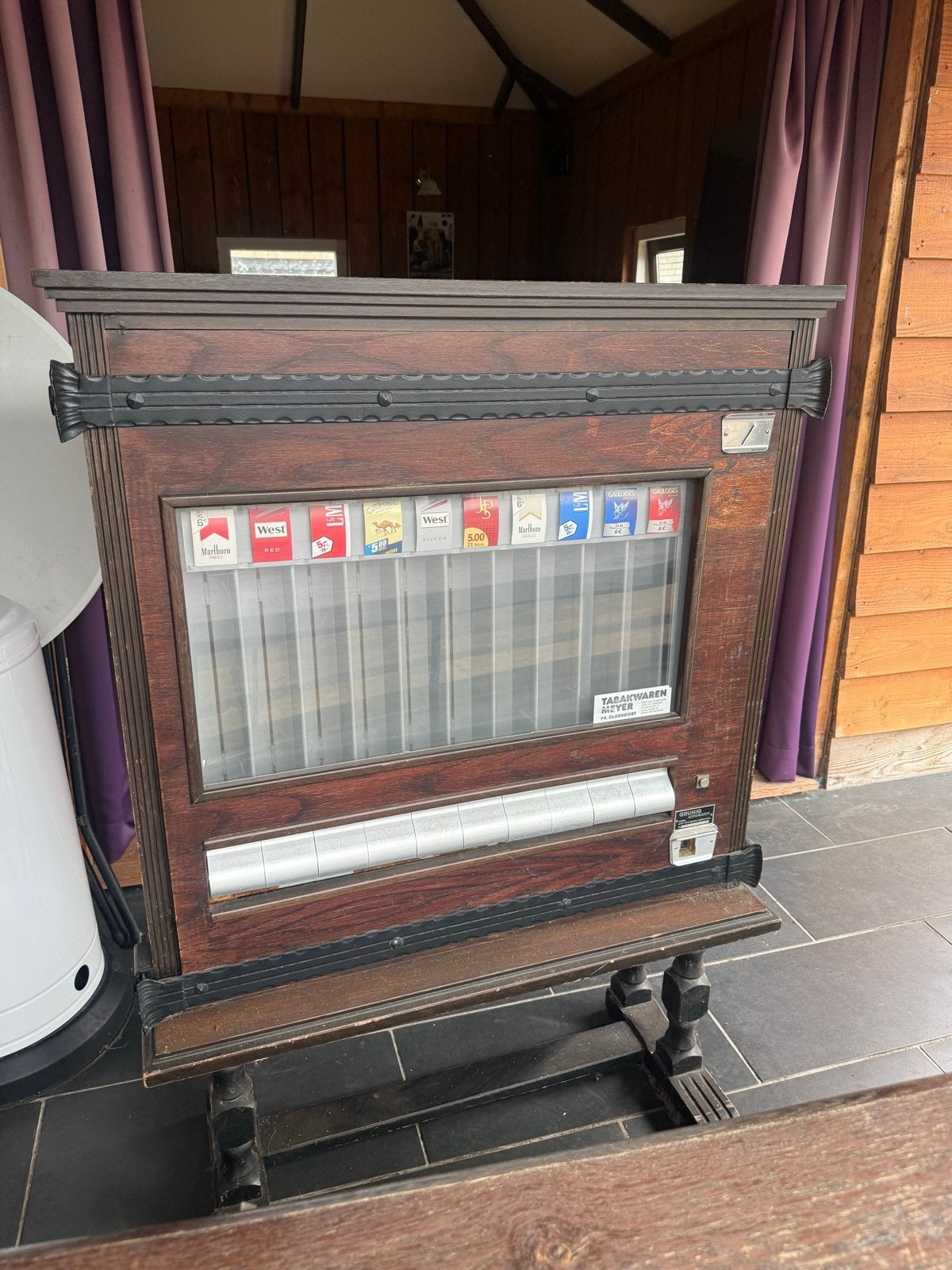 Antieke Gruning Sigarettenautomaat - Decoratief, Verzamelen, Automaten | Overige, Ophalen, Gebruikt