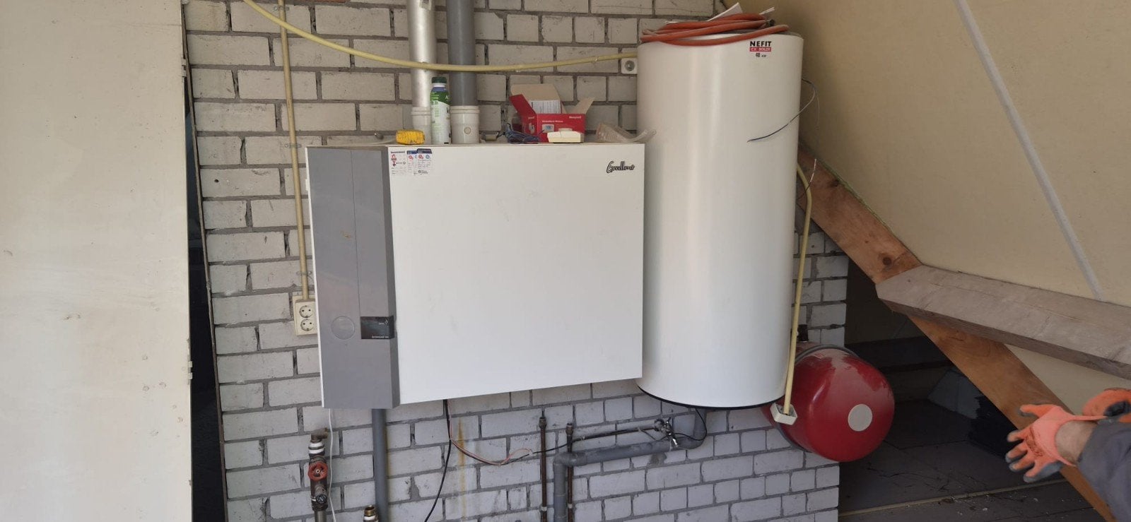 HR Nefit CV-ketel met 120 liter boiler, Ophalen, Gebruikt, Hoog rendement (Hr), Cv-ketel of Combi-ketel