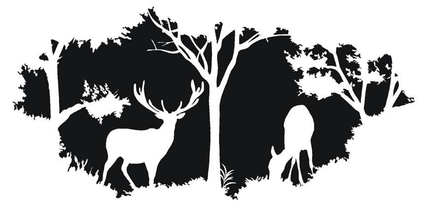 camper caravan bus sticker Herten landschap, Caravans en Kamperen, The River House, Info@theriverhouse.nl, Nieuw, Ophalen of Verzenden