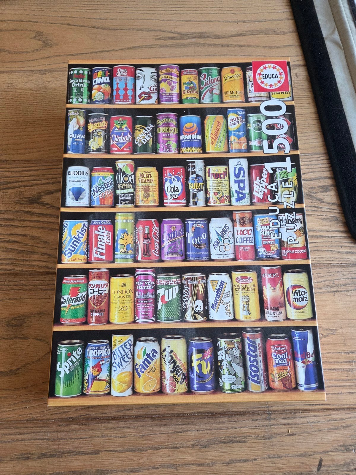 Puzzel 1500 stukjes blikjes frisdrank exclusief puzzelmat, Een of twee spelers, Ophalen, Zo goed als nieuw, Educa