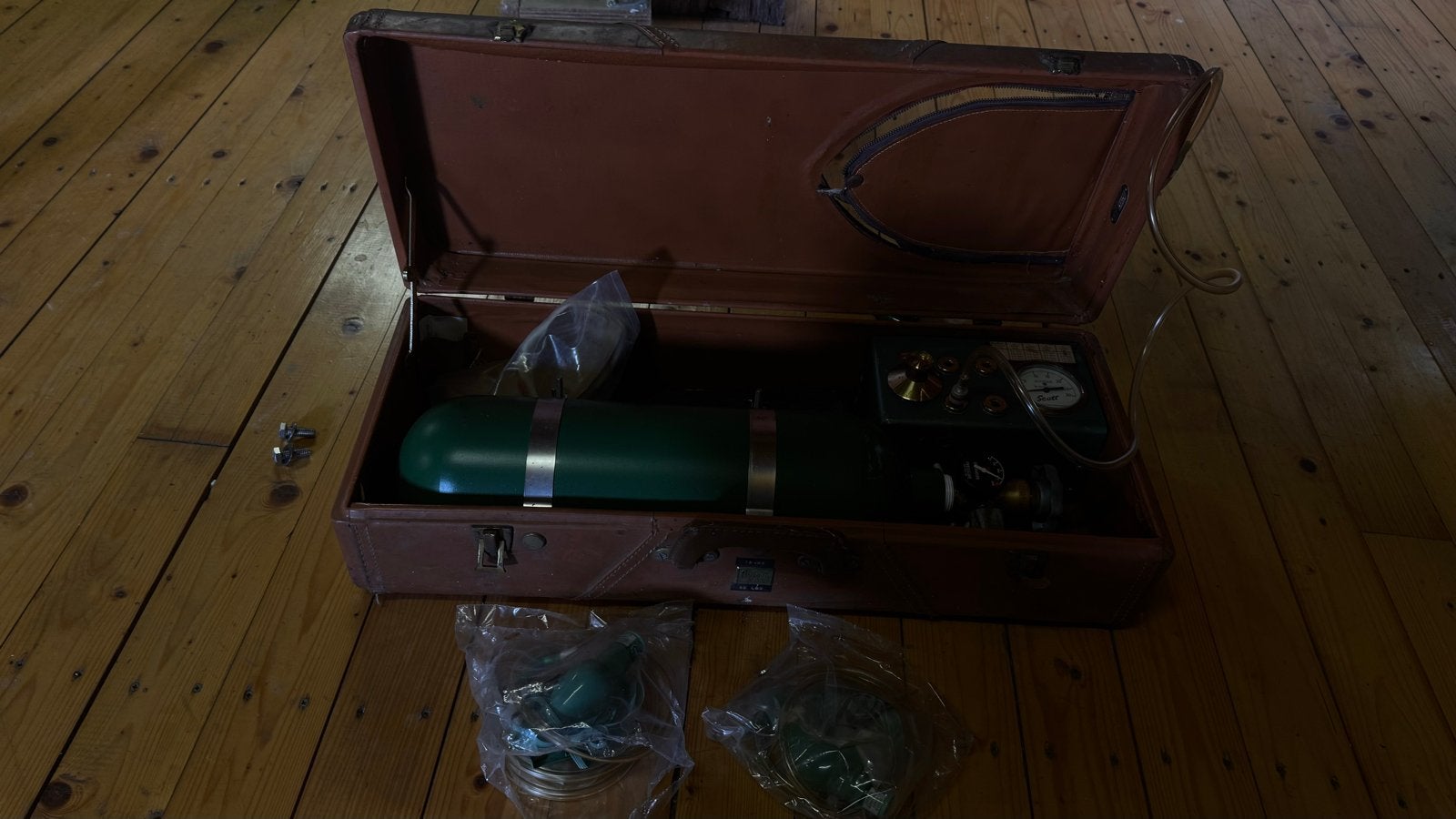 Vintage Medisch/ luchtvaart Zuurstofset in Koffer, Ophalen of Verzenden