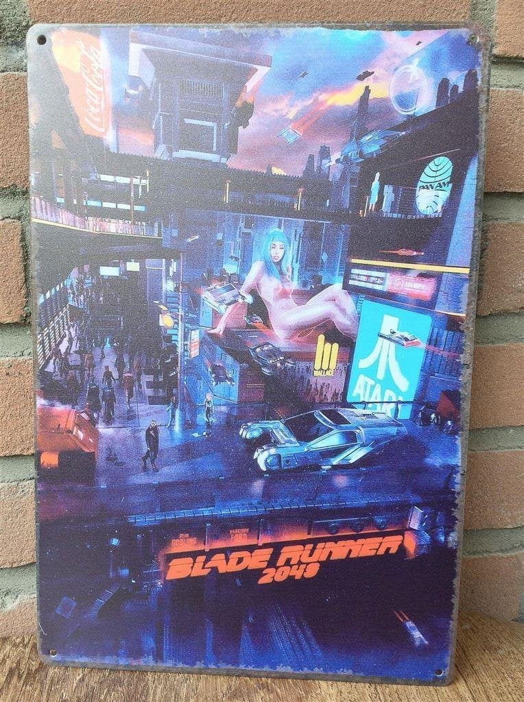 BLADE RUNNER 2049 - Metalen Wandbord Poster Cyberpunk, Verzenden, Nieuw, Poster