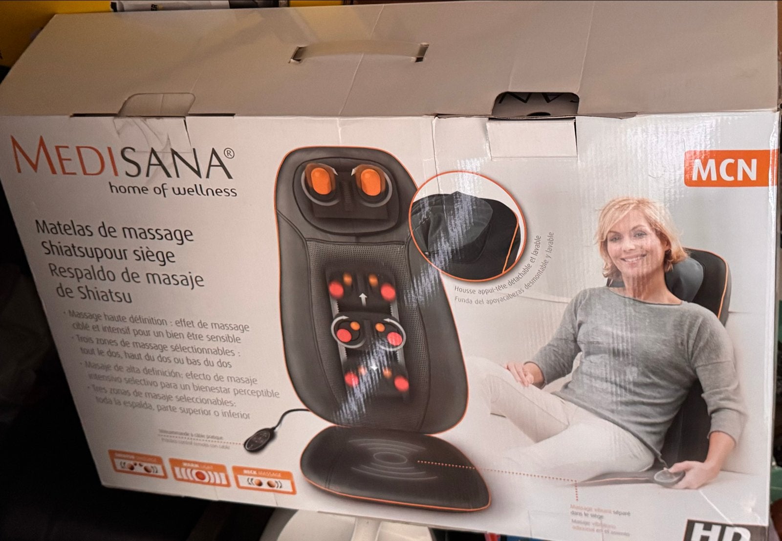 Medisana Shiatsu Massagekussen MCN - Ontspanning Thuis, Sport en Fitness, Massageproducten, Ophalen, Zo goed als nieuw, Massagestoel of Kussen