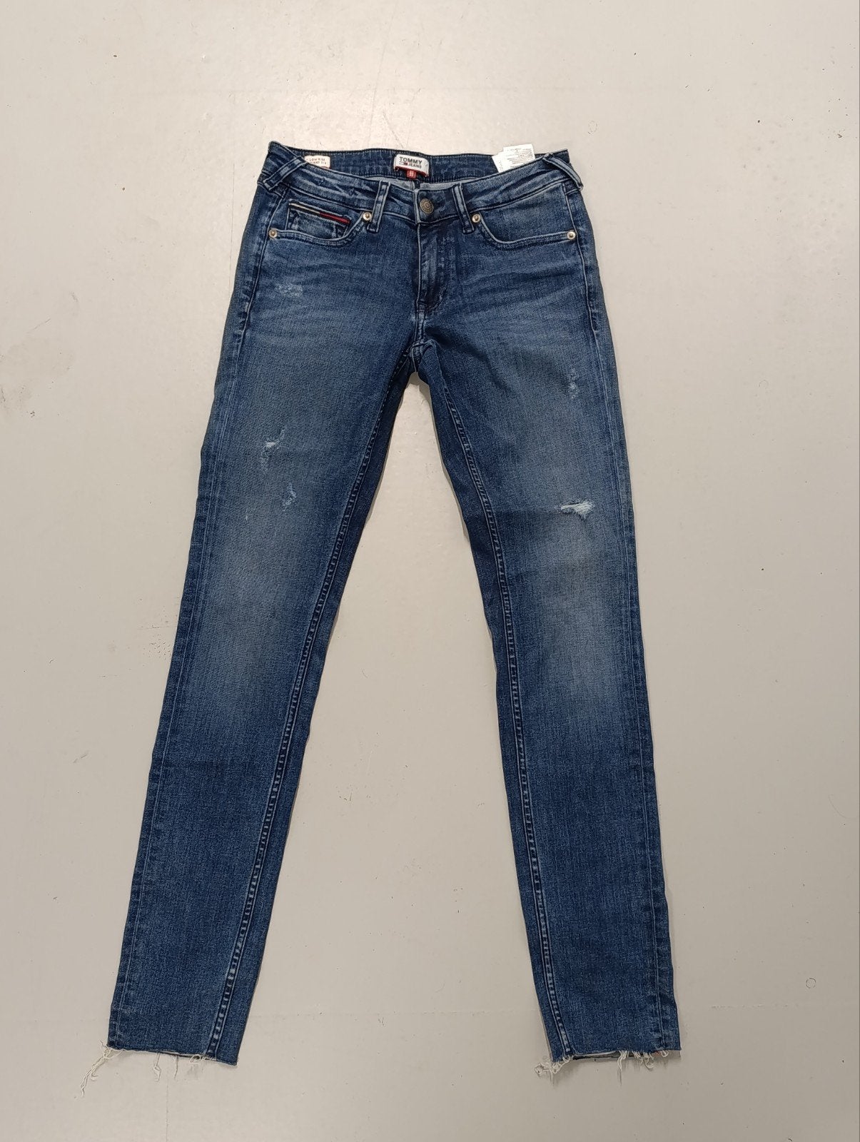 Tommy Jeans Low Rise Skinny Sophie W27 L32, Ophalen of Verzenden, Zo goed als nieuw, Blauw, W27 (confectie 34) of kleiner