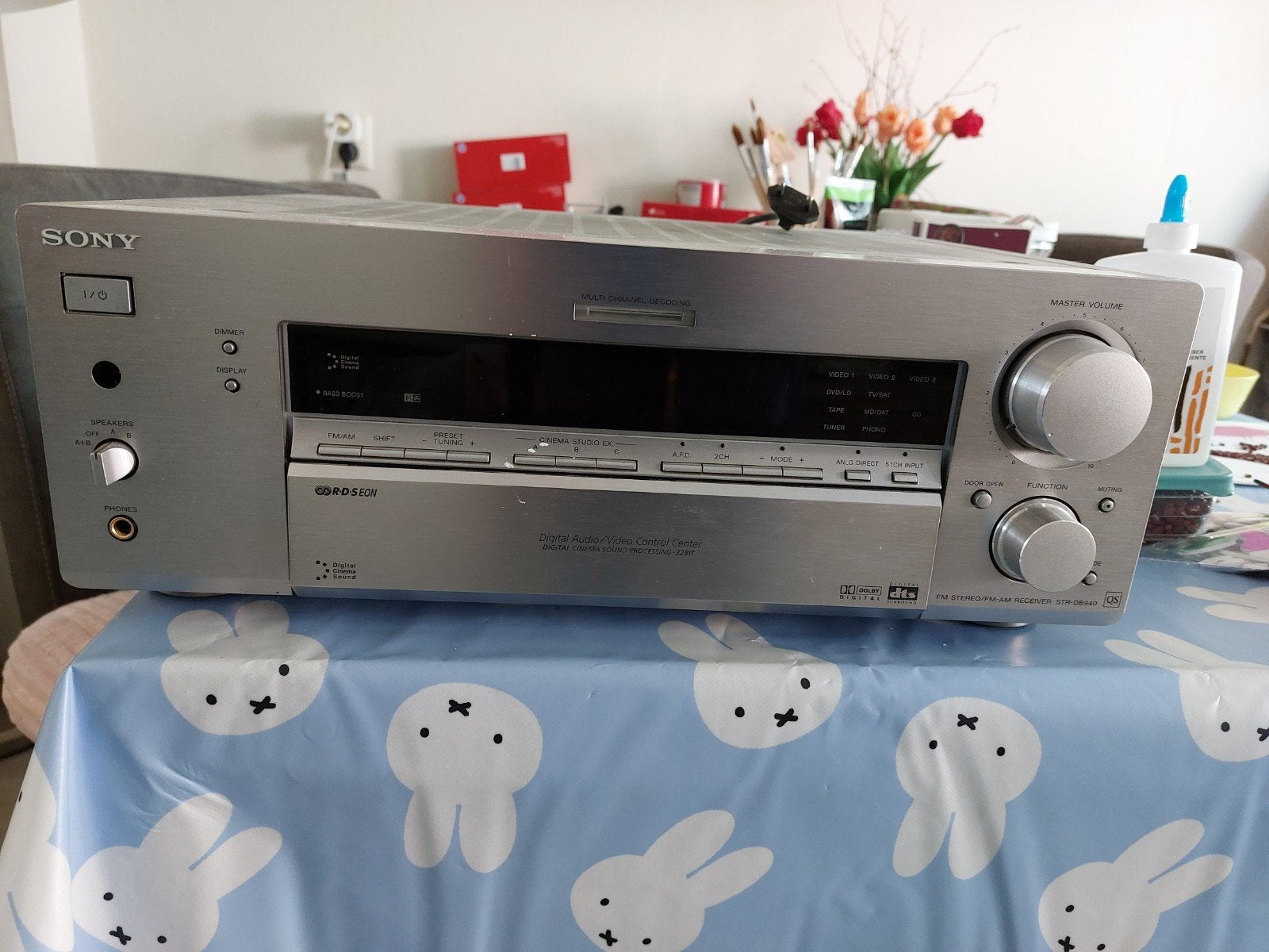 Sony STR-DB940 QS AV Receiver - Zilver, Audio, Tv en Foto, Versterkers en Receivers, Ophalen, Gebruikt, Sony, 120 watt of meer