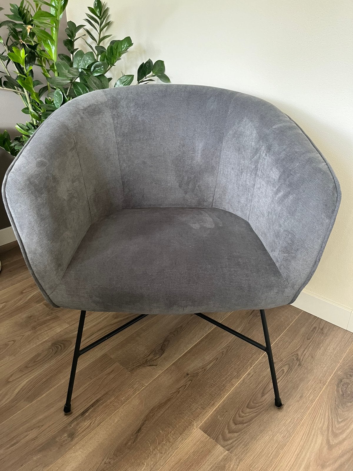 Grijze slaapkamerstoel, Huis en Inrichting, Stoelen, Ophalen, Gebruikt, Modern, landelijk, Eén