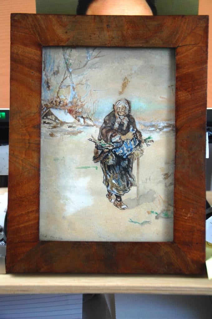 Aquarel van Elchanon Leonardus Vergeer, Antiek en Kunst, Ophalen of Verzenden