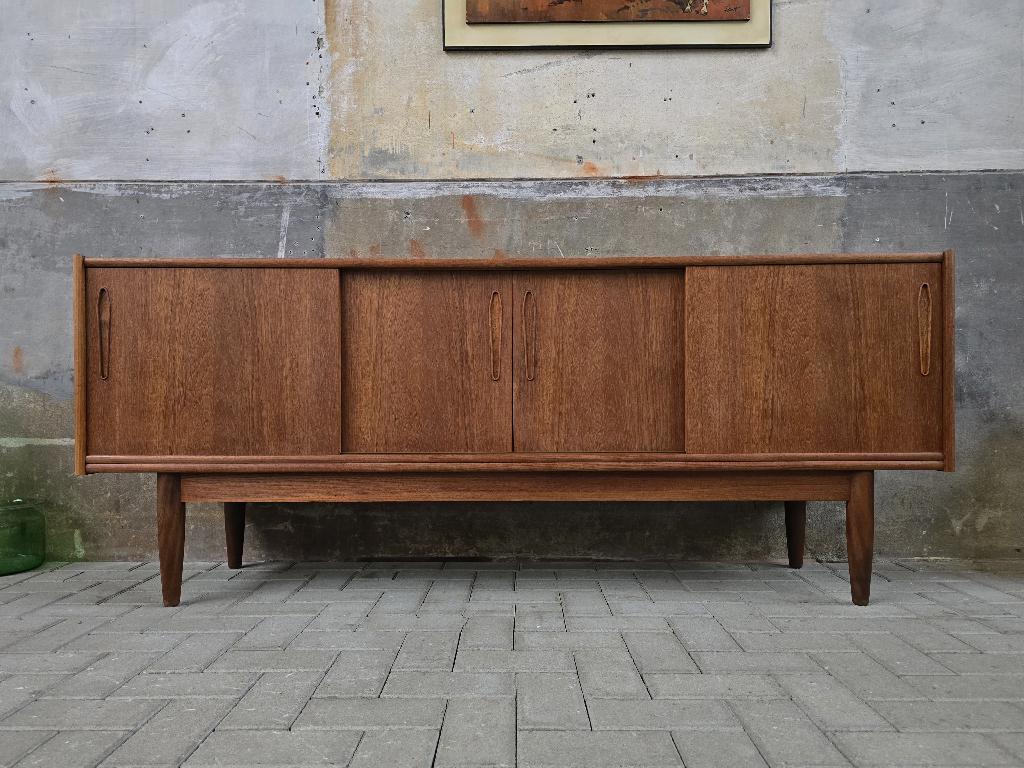 Deens Design Lowboard met Bar Teak | Vintage Dressoir Kast