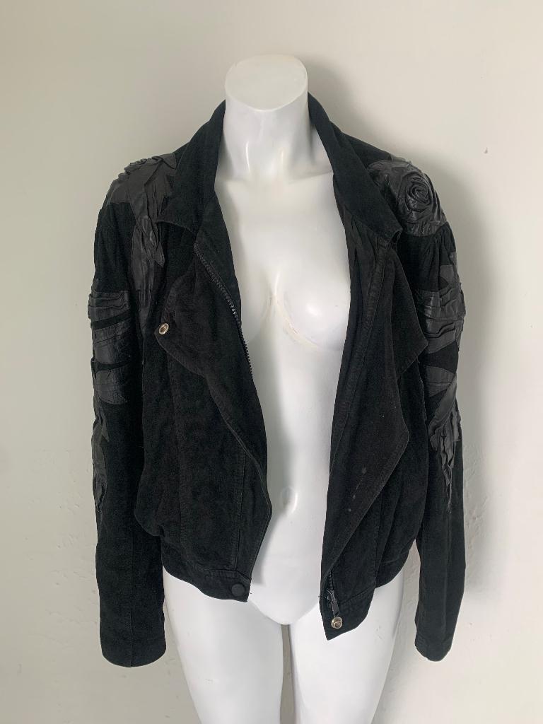 Suede jas, Zwart, Ophalen of Verzenden, Zo goed als nieuw, Vintage