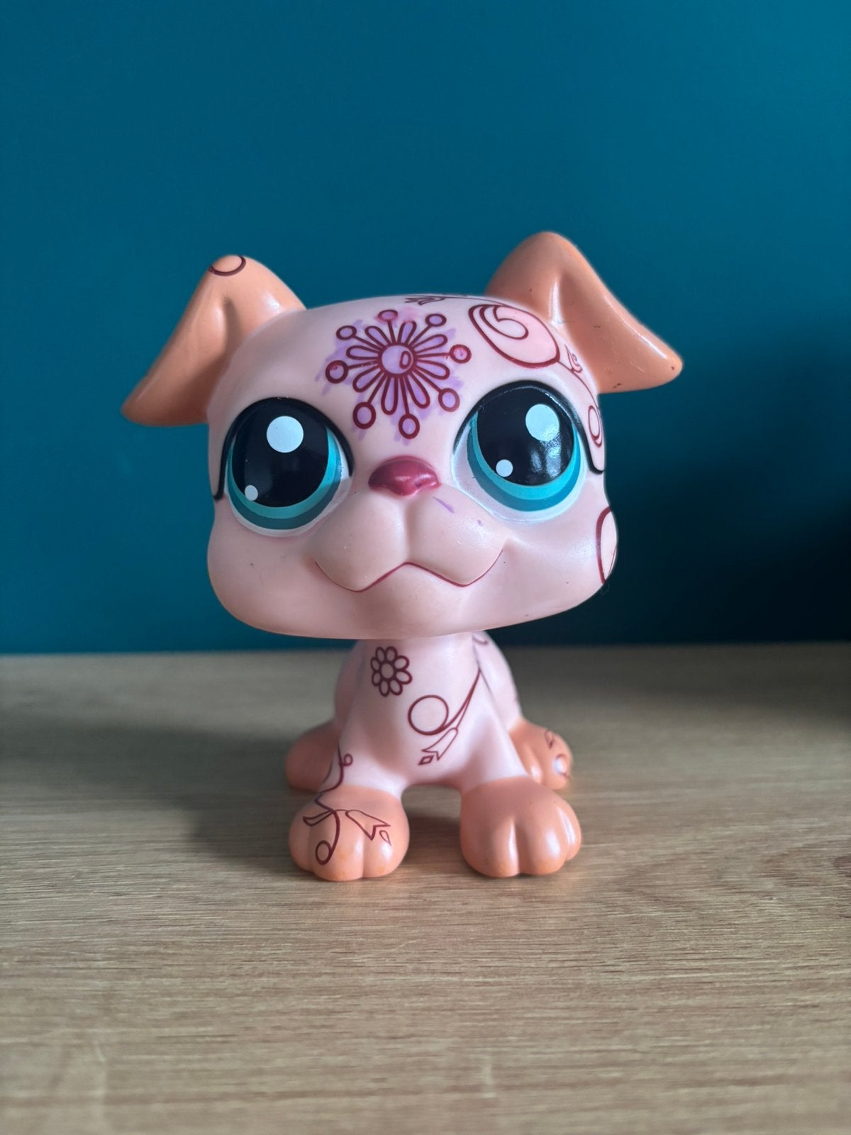 Littlest Pet Shop (LPS) Jumbo Deco Boxer Dog, Gebruikt, Overige merken, Overige karakters, Roze