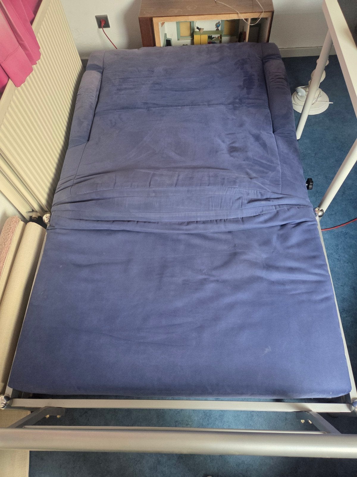Blauwe slaapbank - gratis af te halen, Gebruikt, Eenpersoons, Blauw, 120 cm