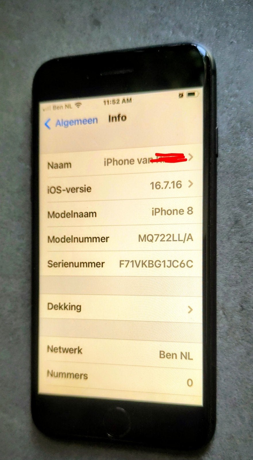 iPhone 8 - Goede staat, iOS 16.7.16 / 64GB versie, Telecommunicatie, Mobiele telefoons | Apple iPhone, Gebruikt, Zwart, Ophalen of Verzenden