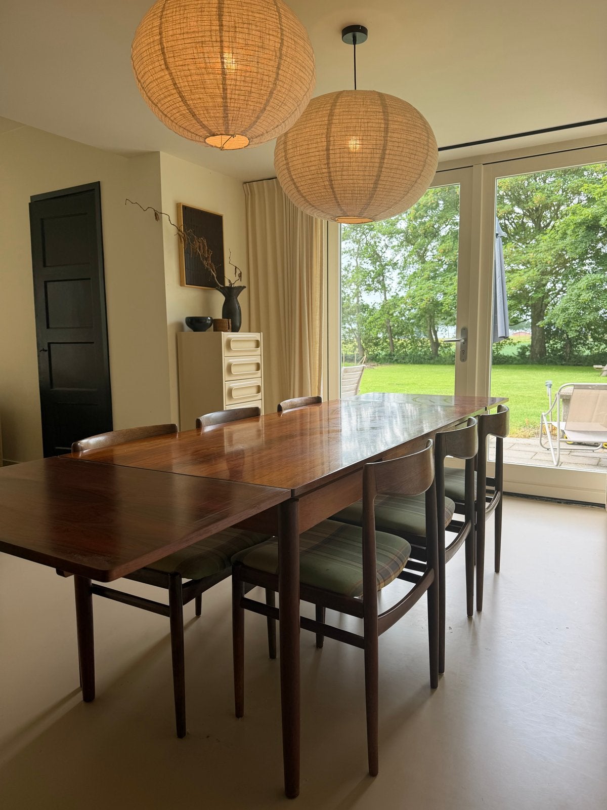 Vintage Deens Design Palissander Eetkamerset (6 stoelen + ta, Ophalen