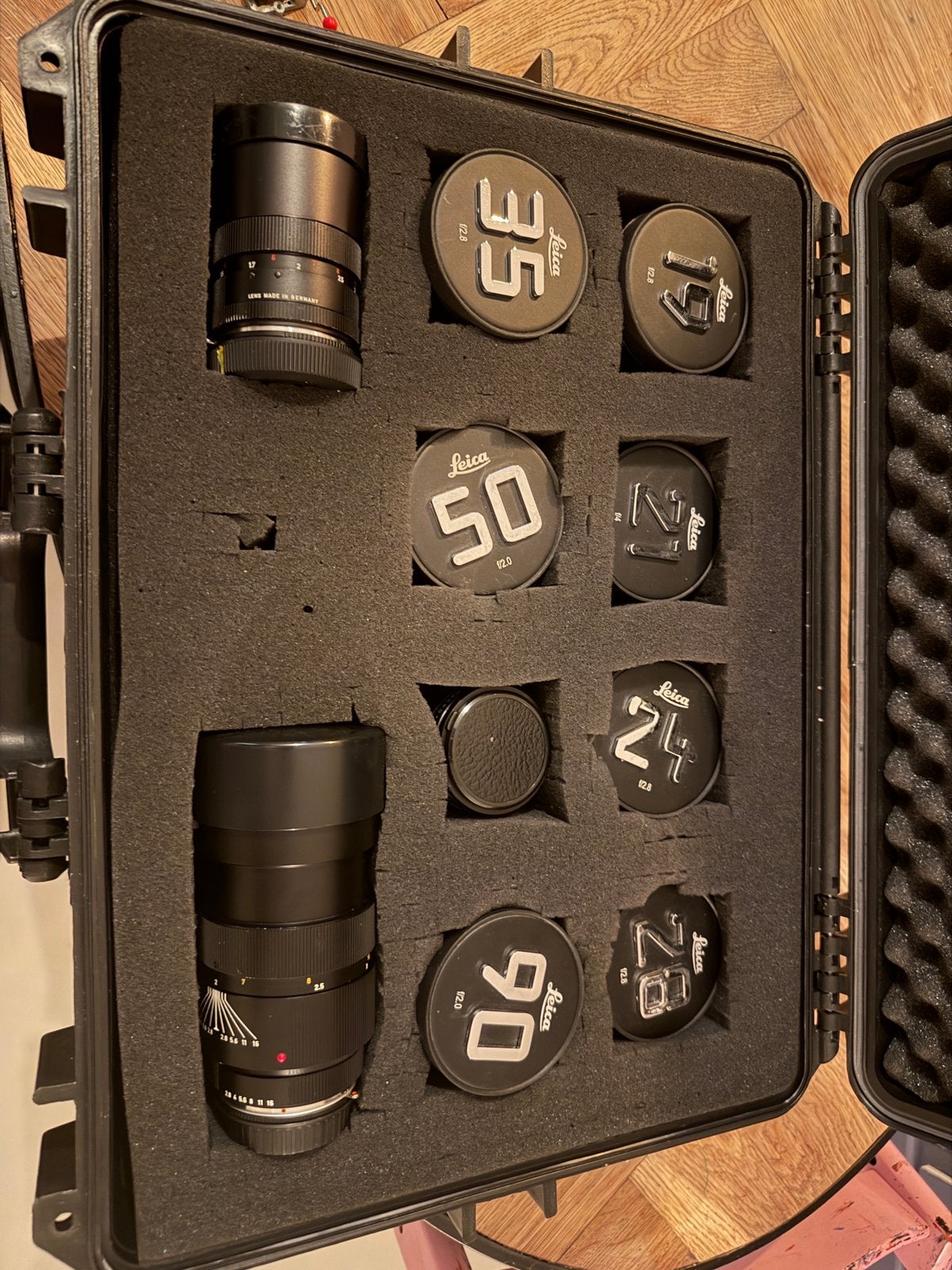 Leica r cinemoded EF set 10 stuks met focusring en frontdop
