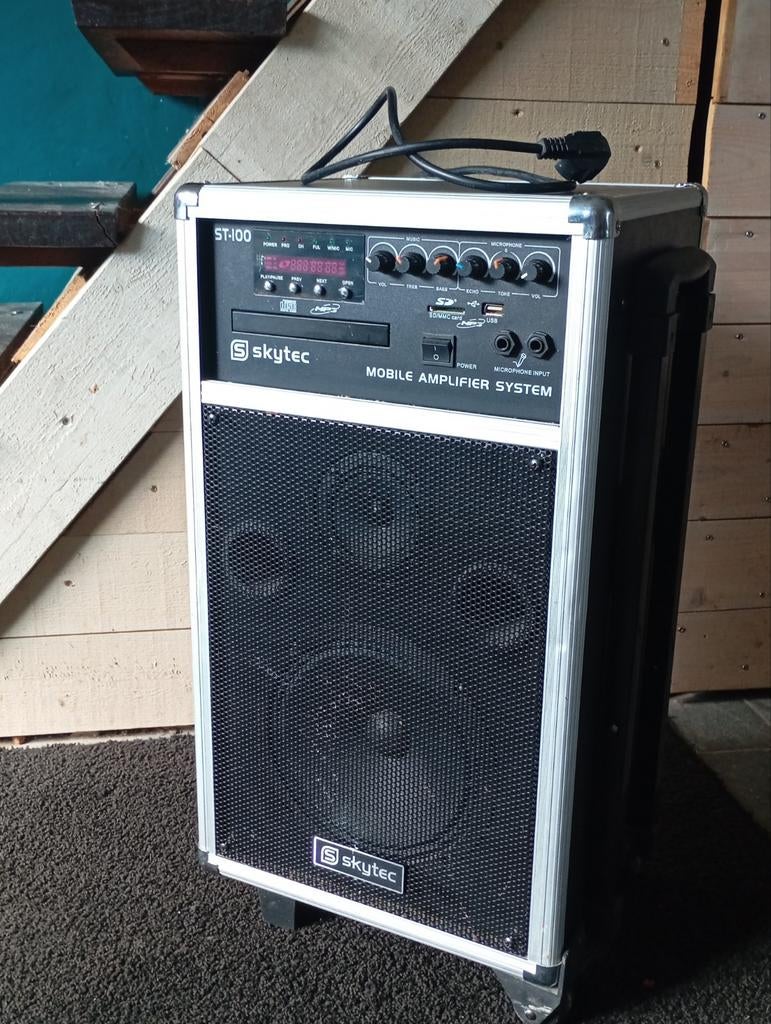 Skytec ST-100 Mobiele amplifier system 250W, Ophalen, Gebruikt, Minder dan 500 watt, P.A.