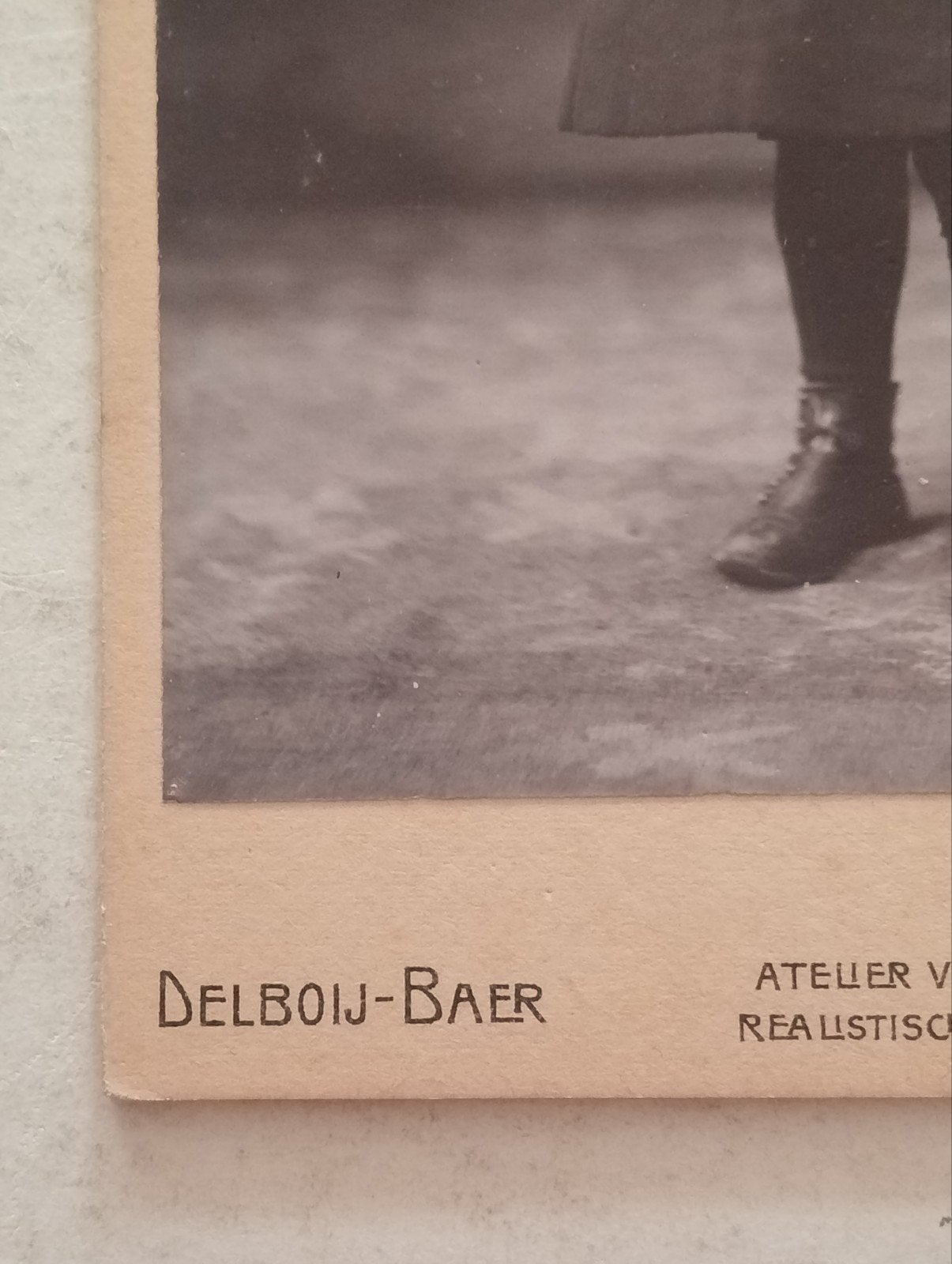 Antieke foto van Marietje Rietberg, Atelier Delboij-Baer, Ophalen of Verzenden, Voor 1940, Gebruikt, Overige onderwerpen