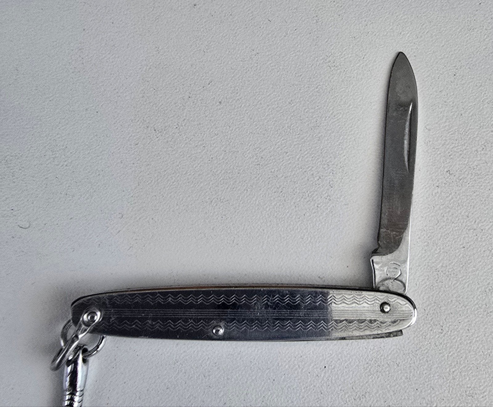 Vintage Sleutelhanger met Zakmesje - Compact en Handig, Ophalen of Verzenden