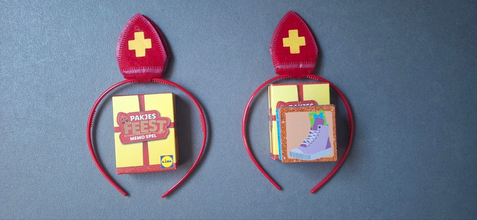 Sinterklaas haarbandje met gratis memory spelletje, Diversen, Ophalen of Verzenden, Zo goed als nieuw