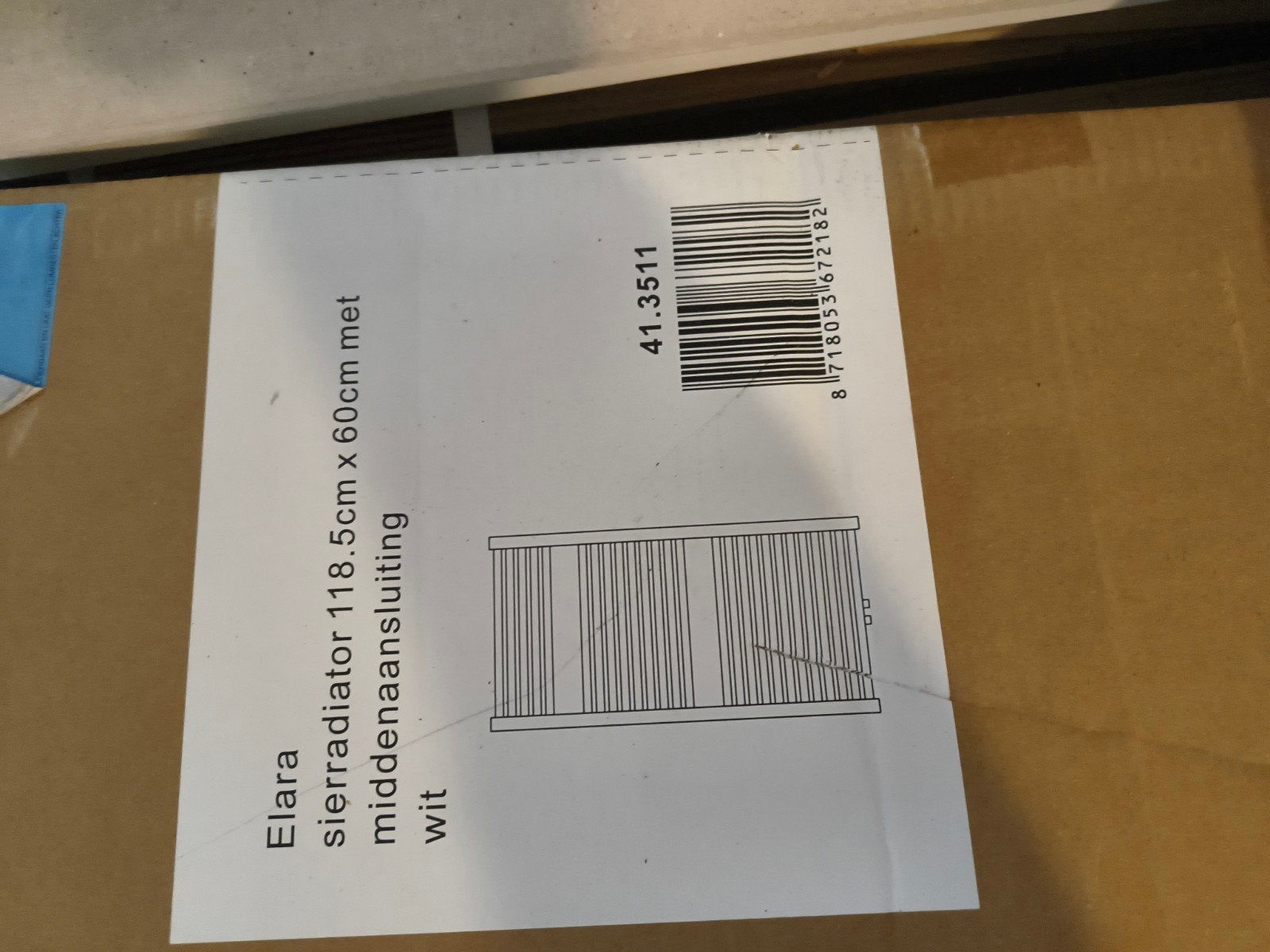 nieuwe handdoek radiator Elara Sierradiator 118.5x60cm met m, Radiator, Nieuw, Ophalen of Verzenden, 60 tot 150 cm