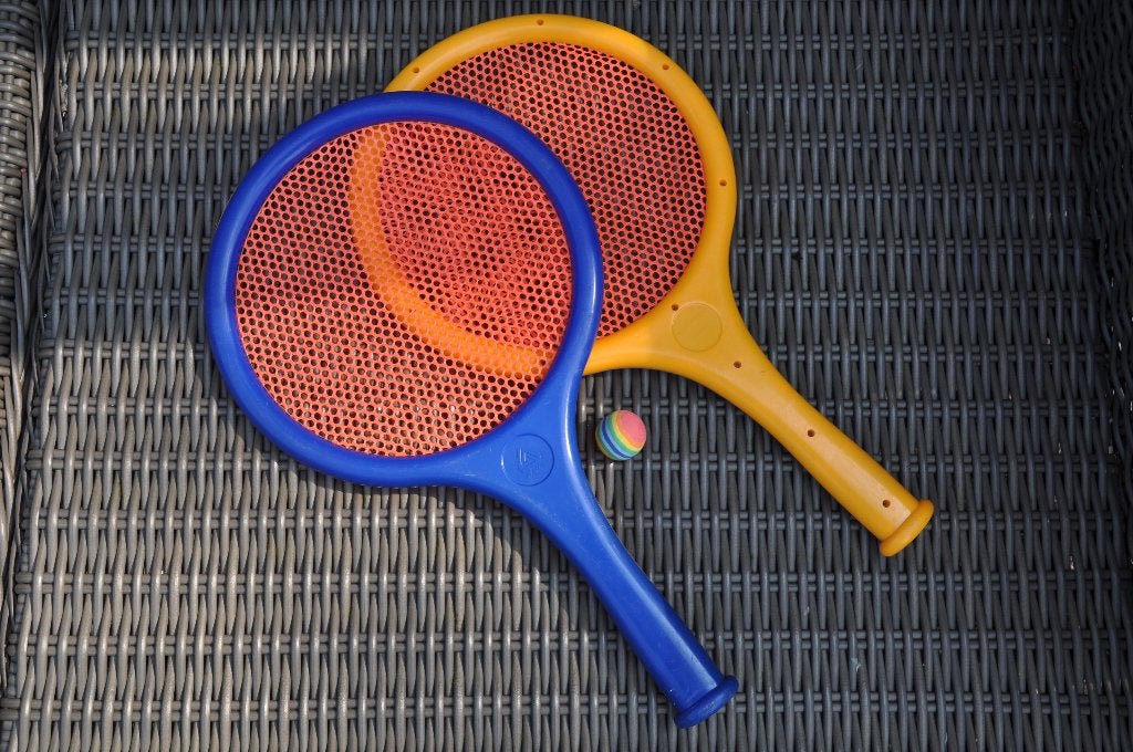 strand tennis beachball set, Ophalen of Verzenden, Zo goed als nieuw