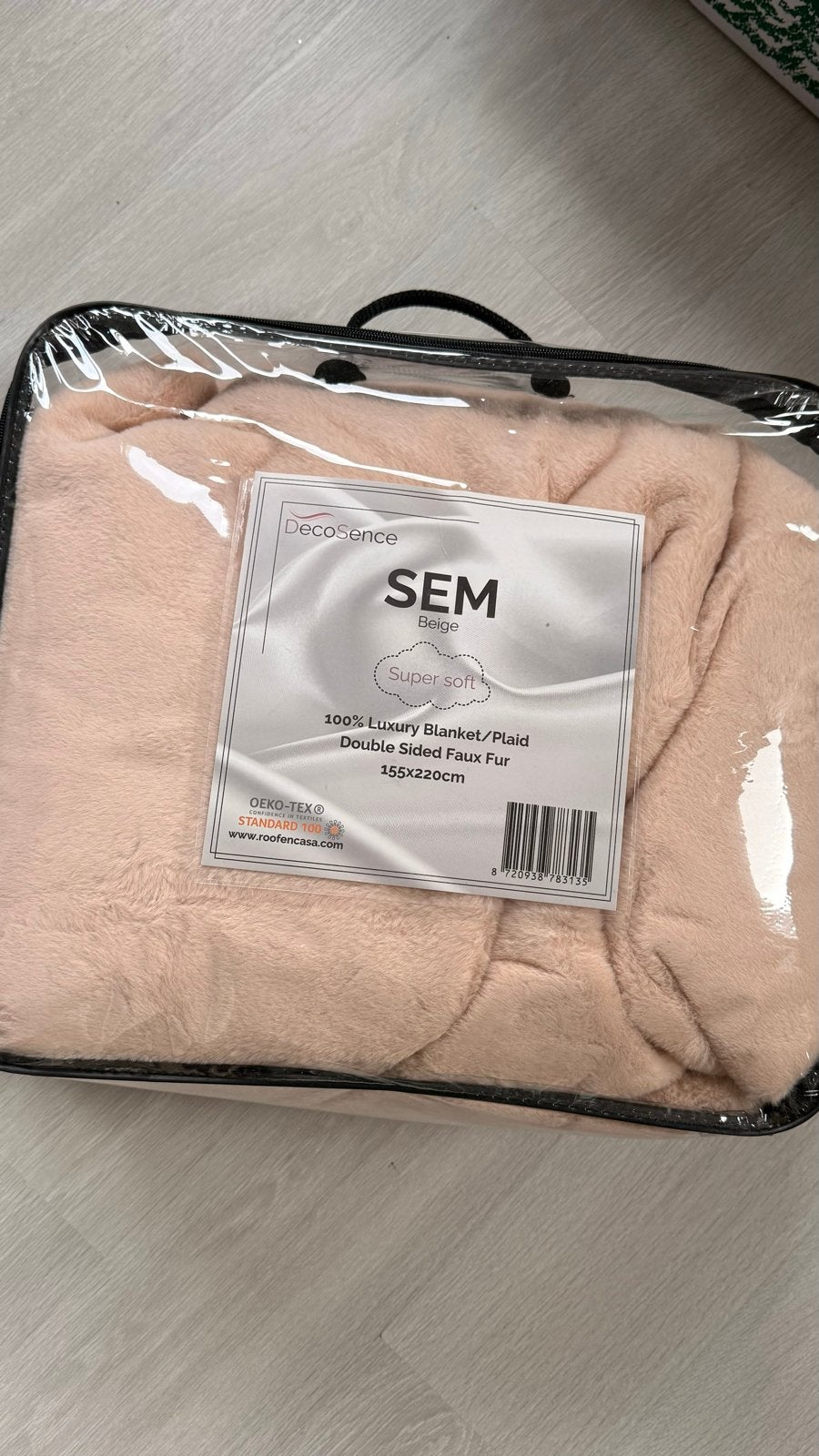 DecoSence SEM Plaid Bont - Zalm Beige - Super Zacht, Ophalen of Verzenden, Nieuw