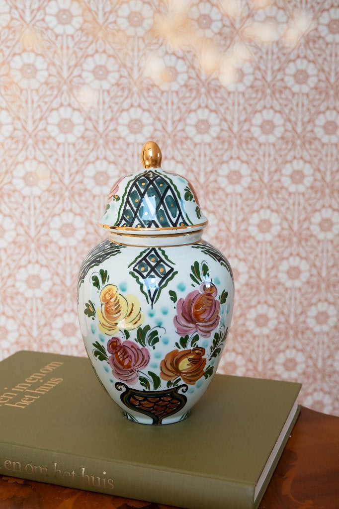 Vintage Antieke dekselvaas Francina, Ophalen of Verzenden
