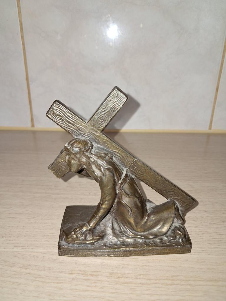 Jezus Kruisdrager, jmpc balgium a.birembaux, Antiek en Kunst, Ophalen of Verzenden