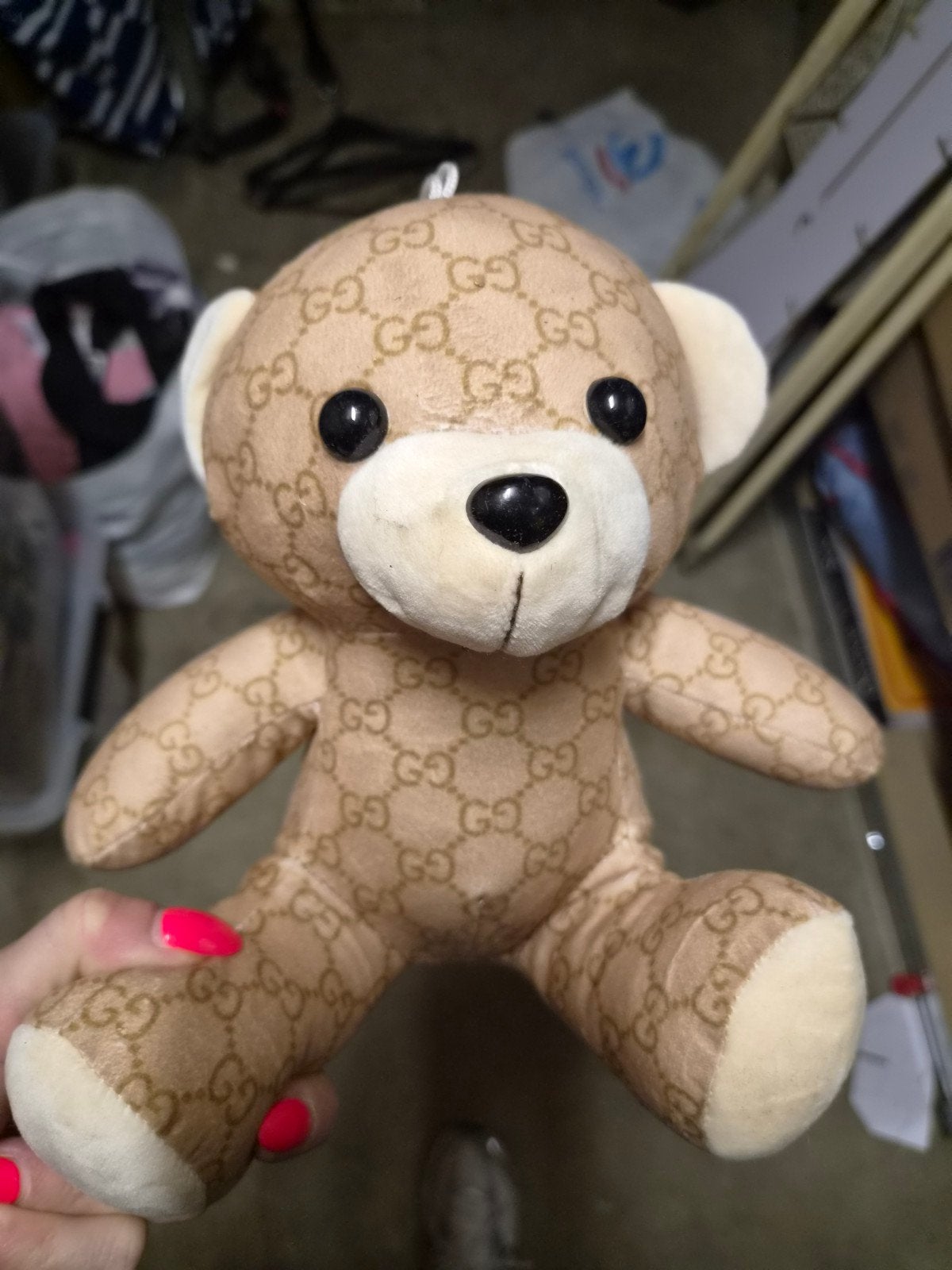Gucci-stijl teddybeer knuffel, Gebruikt, Overige merken, Overige karakters, Beer