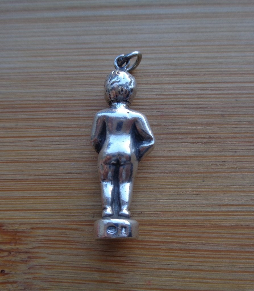 zilveren vintage bedel/hanger manneke pies [086], Overige merken, Verzenden, Zo goed als nieuw, 1 bedel