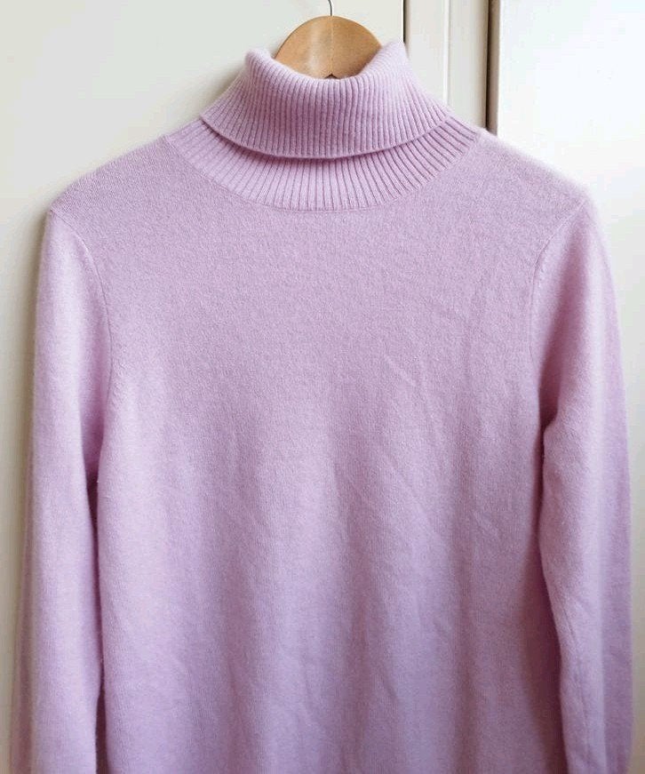 Peter Hahn 100% Cashmere turtleneck kol trui M 40 Paars, Maat 38/40 (M), Verzenden, Paars, Zo goed als nieuw