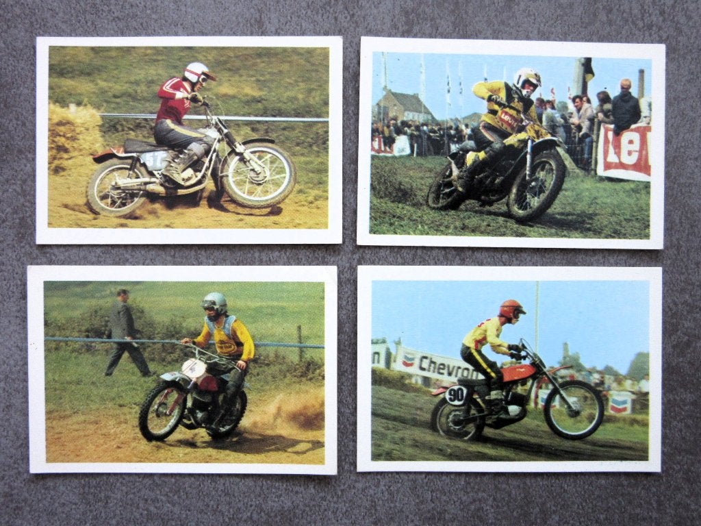 40 oude verzamelplaatjes crossmotoren cross motor speedway, Ophalen of Verzenden, Gebruikt, Motoren