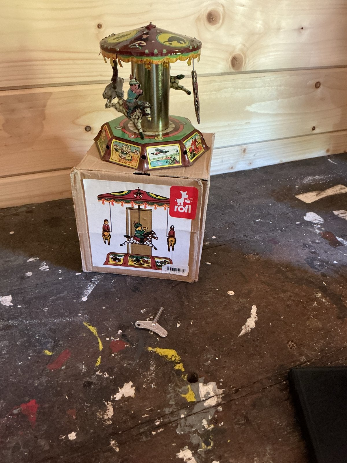 Rolf blikken carrousel - Vintage speelgoed, Ophalen of Verzenden, Gebruikt, Jongen of Meisje