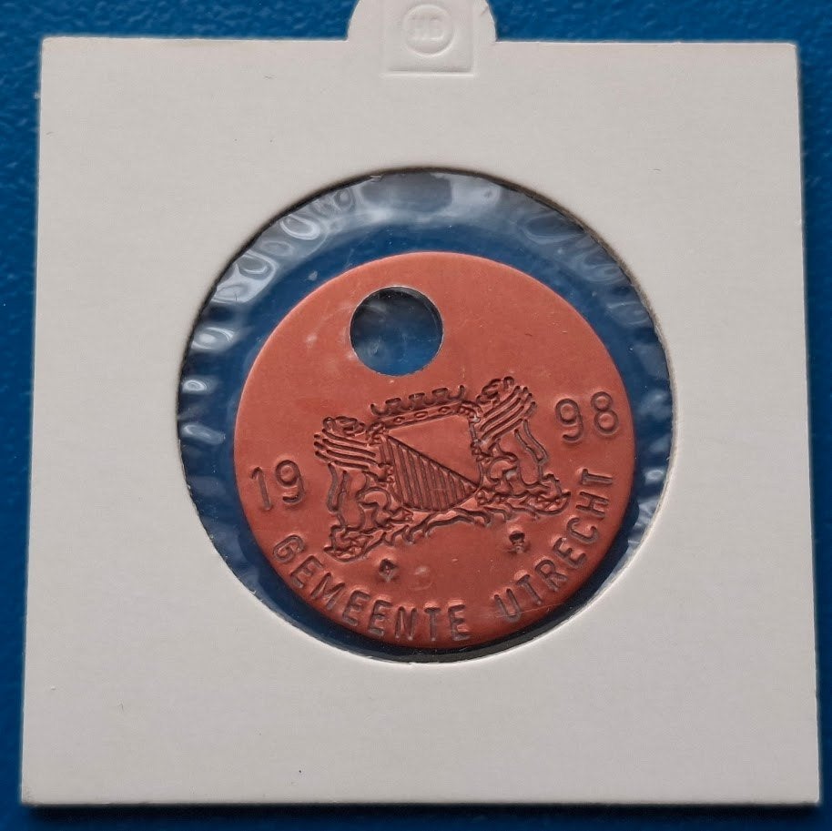 Hondenbelastingpenning Gemeente Utrecht (a) - 1998 UNC, Ophalen of Verzenden, Overige materialen, Nederland