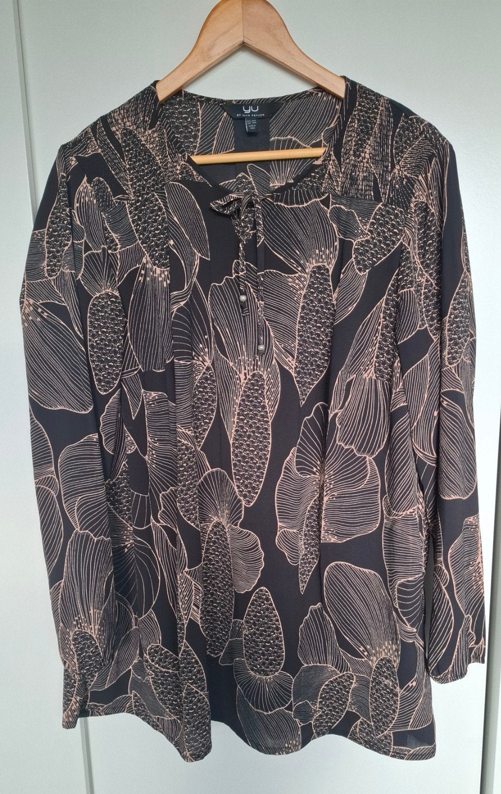 Ulla Popken Tuniek/blouse met print, Zwart, Maat 46/48 (XL) of groter, Ulla Popken, Ophalen of Verzenden
