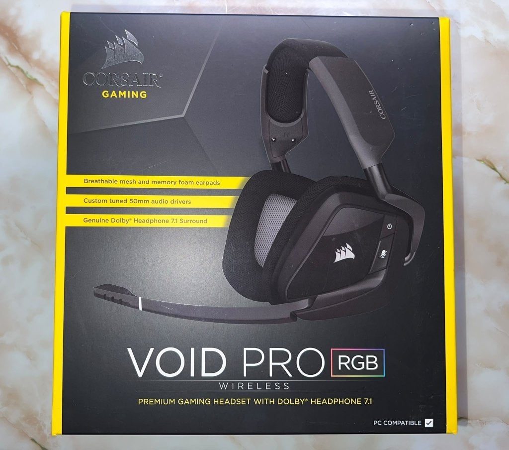 Corsair Void Pro RGB Wireless Gaming Headset, Computers en Software, Gebruikt, Gaming headset, Ophalen of Verzenden, Draadloos