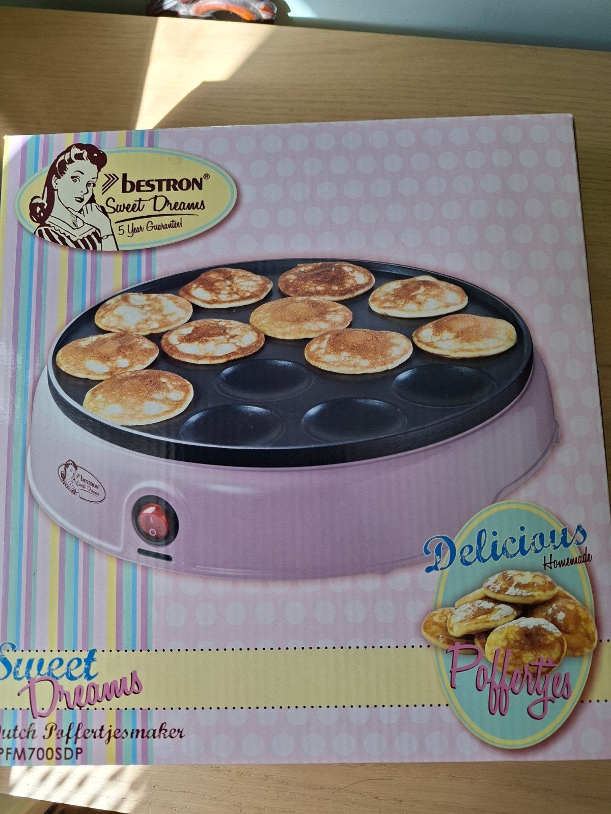 Bestron Sweet Dreams Poffertjesmaker Roze, Ophalen of Verzenden, Zo goed als nieuw