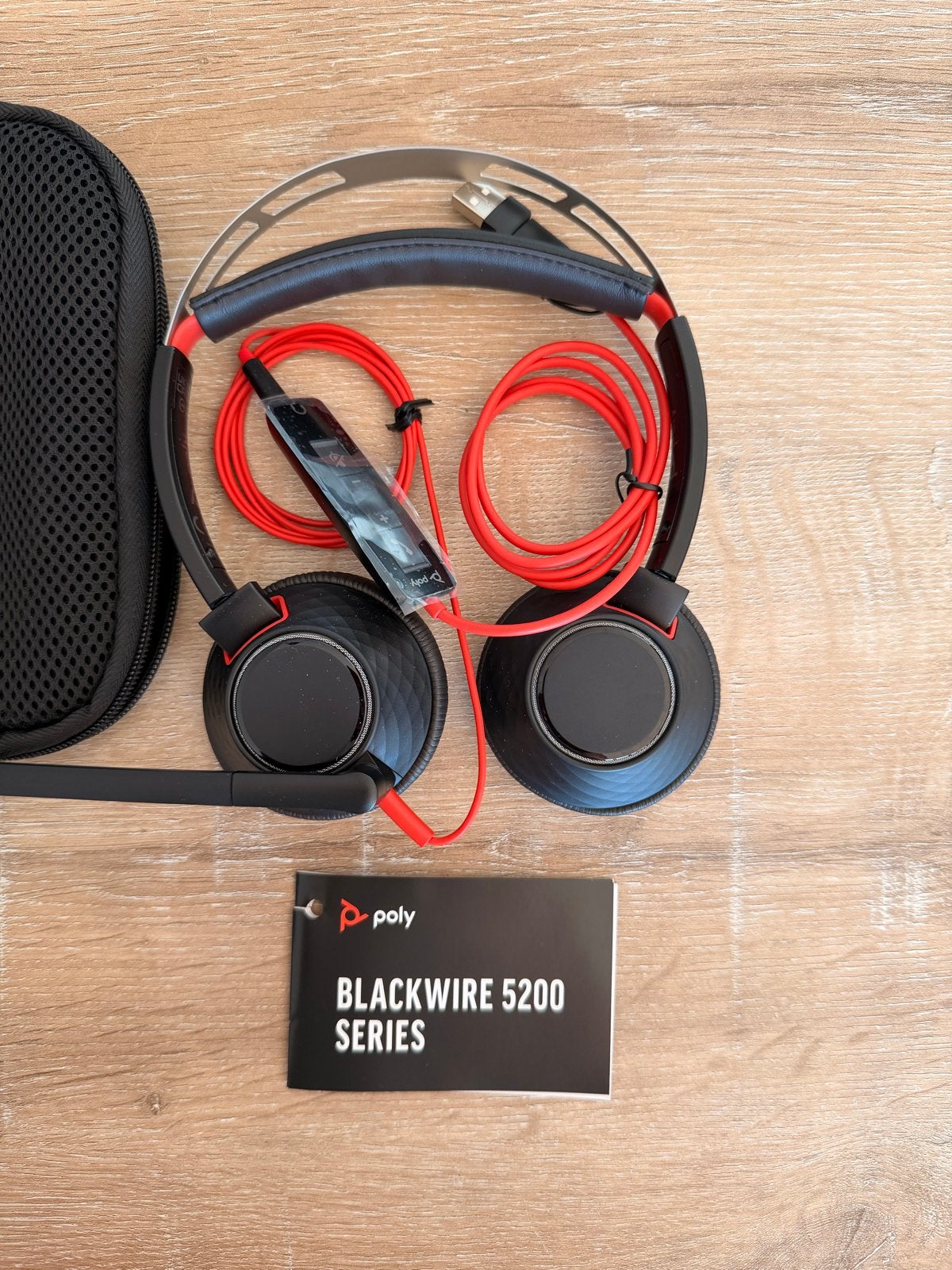 Poly Blackwire 5200 Serie Bedrade Headset met Microfoon, Computers en Software, Headsets, Mute-functie, Nieuw, On-ear, Ophalen of Verzenden