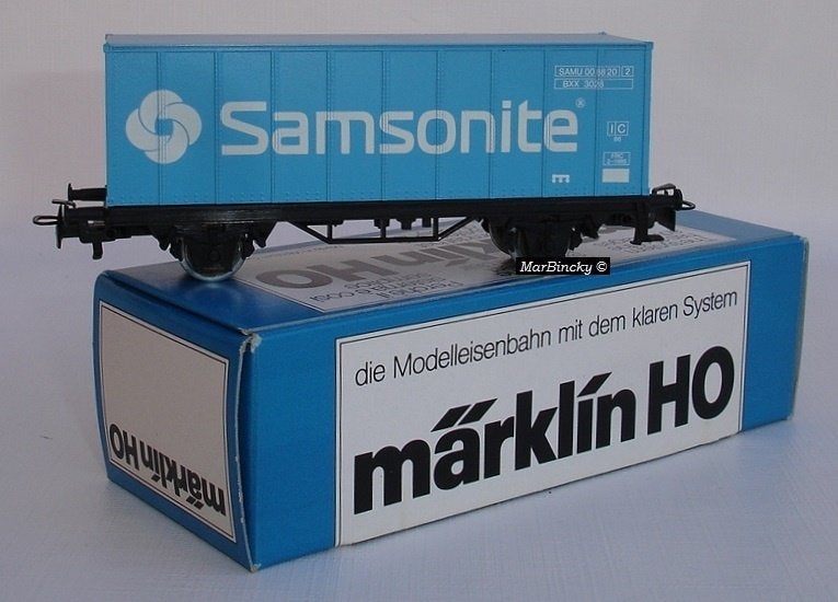 Märklin 4481 Samsonite Containerwagen !, Wisselstroom, Wagon, Ophalen of Verzenden, Zo goed als nieuw
