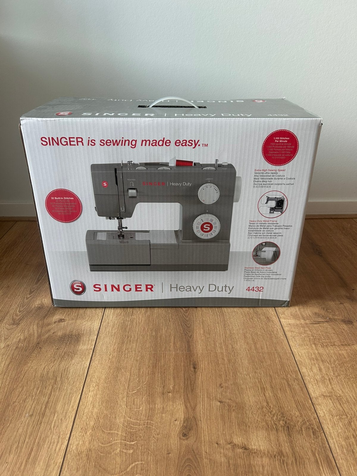 Singer heavy duty 4432 en accessoires. Zo goed als nieuw!, Ophalen, Zo goed als nieuw, Naaimachine, Singer