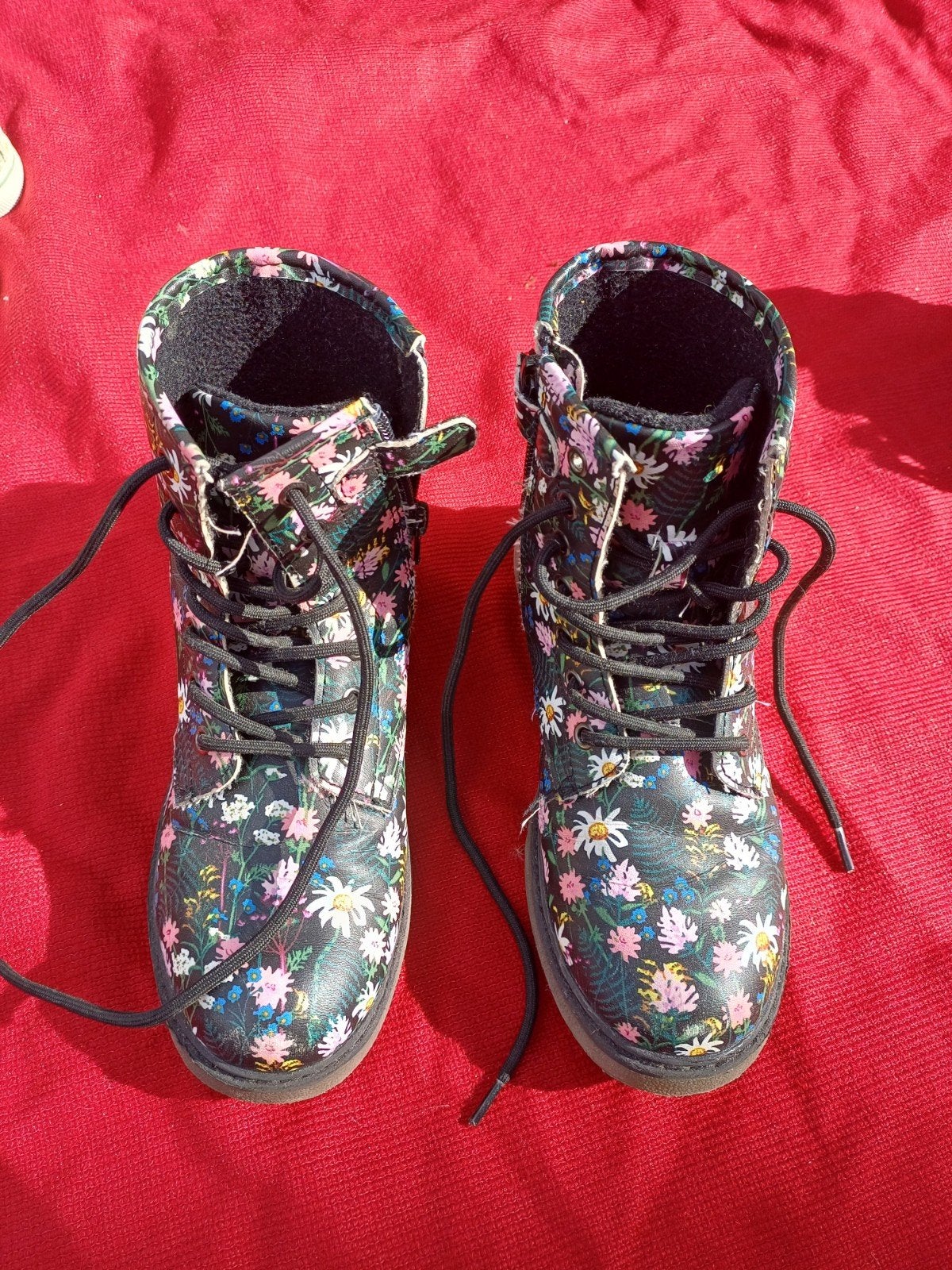 Friboo hoge schoenen met bloemenprint - Maat 32, Ophalen, Gebruikt, Jongen of Meisje, Schoenen