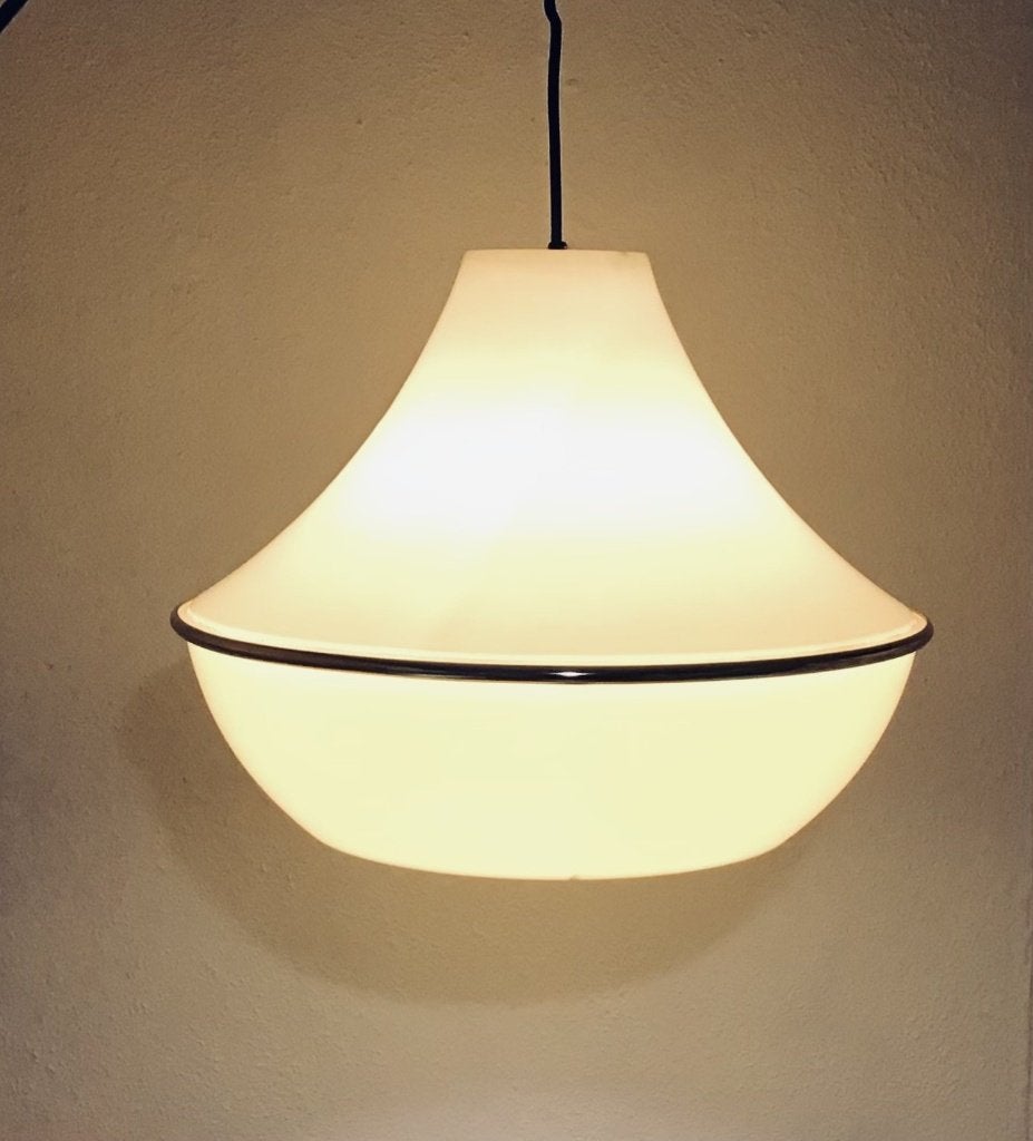 Vintage kunststof hanglamp Peter Behrens, Huis en Inrichting, Lampen | Hanglampen, Zo goed als nieuw, Kunststof, Ophalen of Verzenden