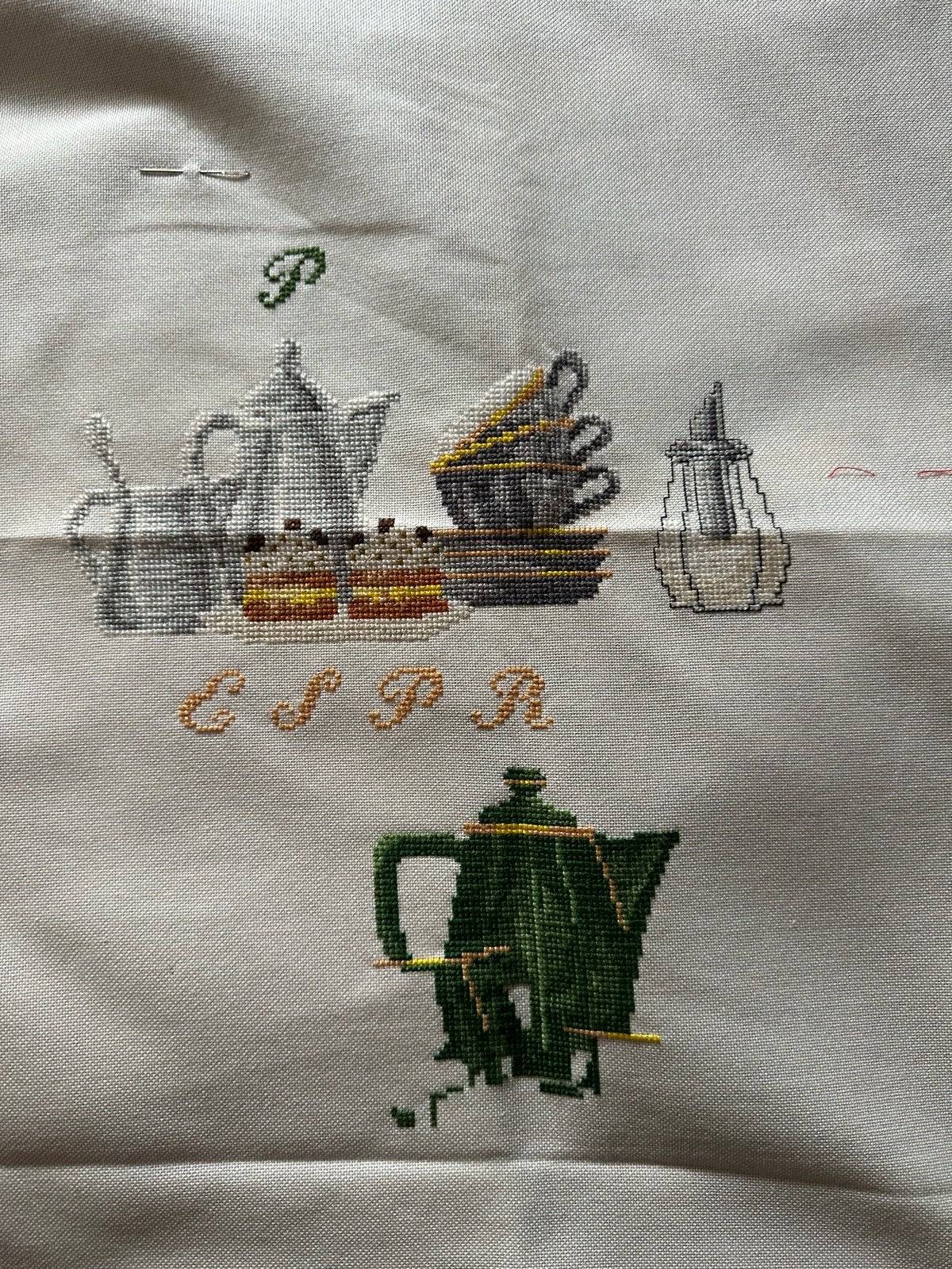 Borduurpakket Koffie/Espresso - Margriet Borduren, Ophalen of Verzenden, Gebruikt, Handborduren, Borduurpakket