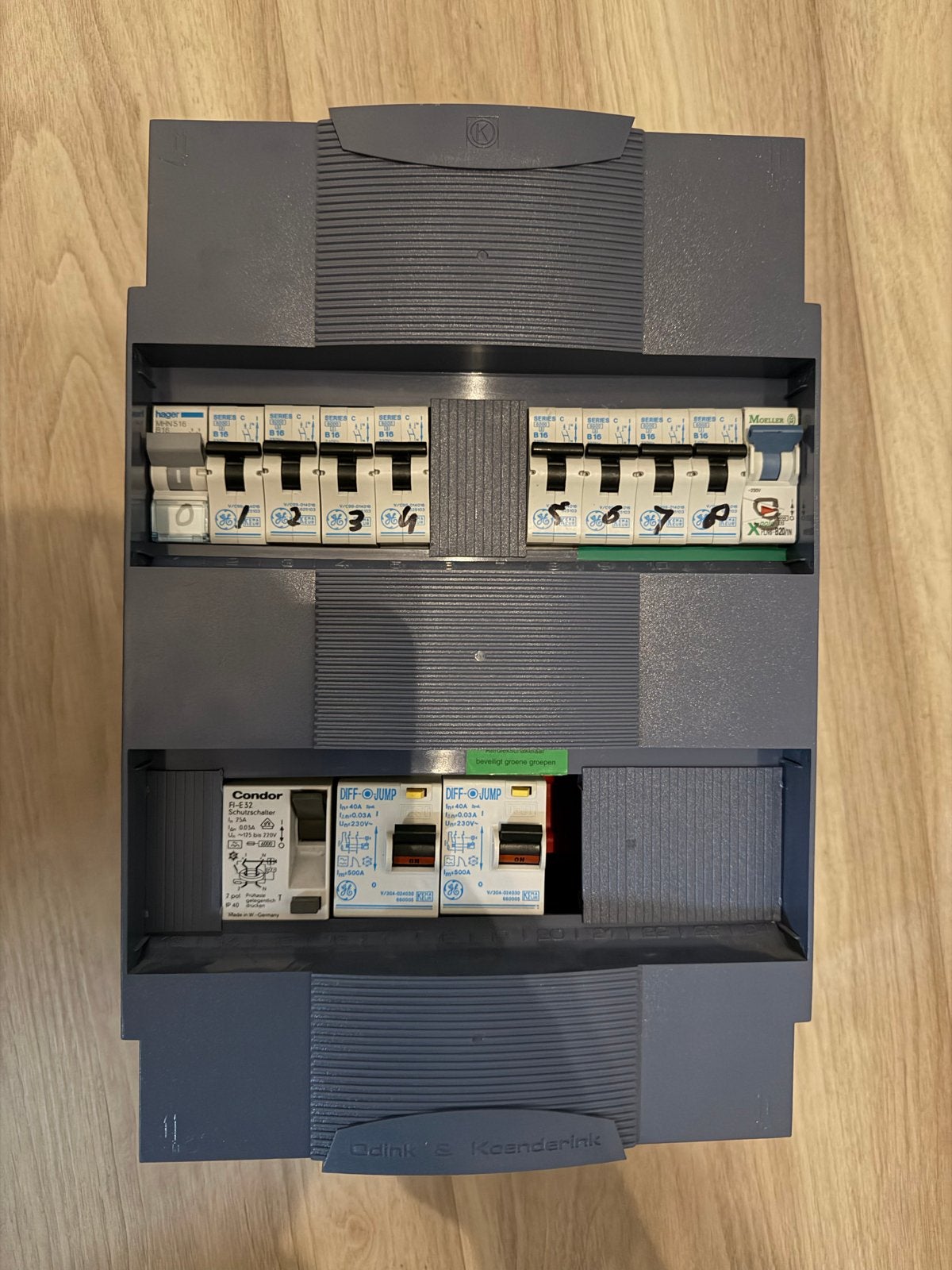 Groepenkast 9 groepen meterkast, Ophalen of Verzenden, Gebruikt, Overige merken, Groepenkast