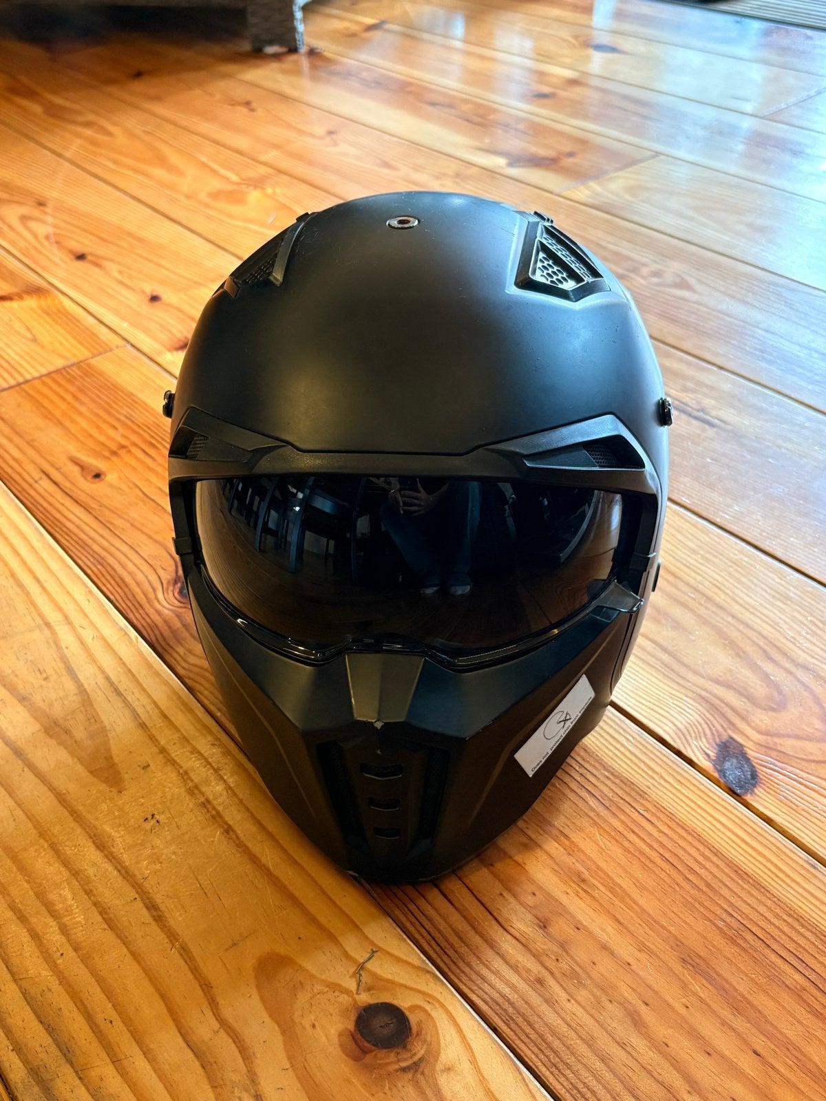 Motorscooter helm met pompoen cover - kin deel afneembaar, Overige merken, XS, Systeemhelm, Ophalen of Verzenden