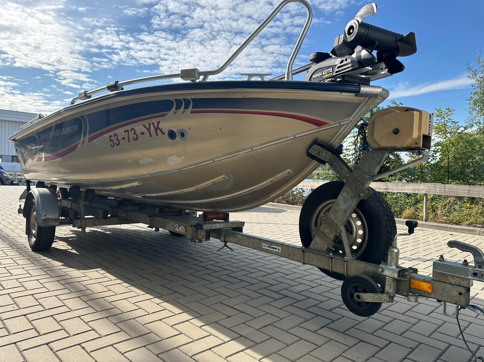 Linder Arkip 465 visboot, Overige merken, Gebruikt, Buitenboordmotor, Aluminium