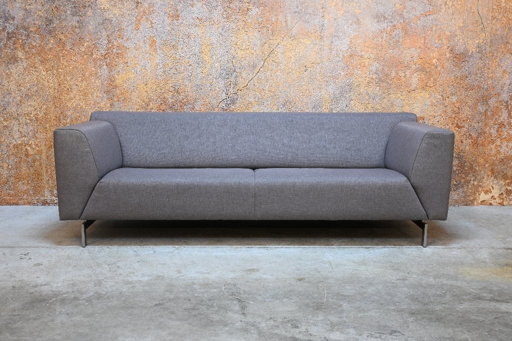 ZGANieuw stoffen Rolf Benz Linea driezits design bank, Driepersoons, 75 tot 100 cm, Zo goed als nieuw, Rolf Benz