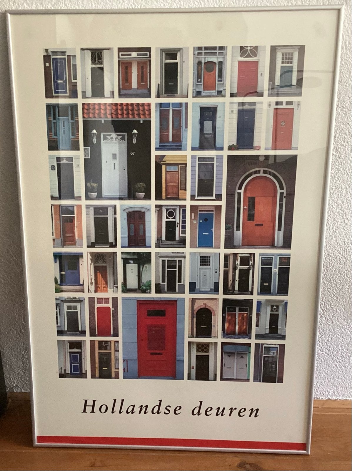 Originele decoratieve poster "Hollandse deuren", Ophalen, Zo goed als nieuw, Foto of Poster, 75 – 100